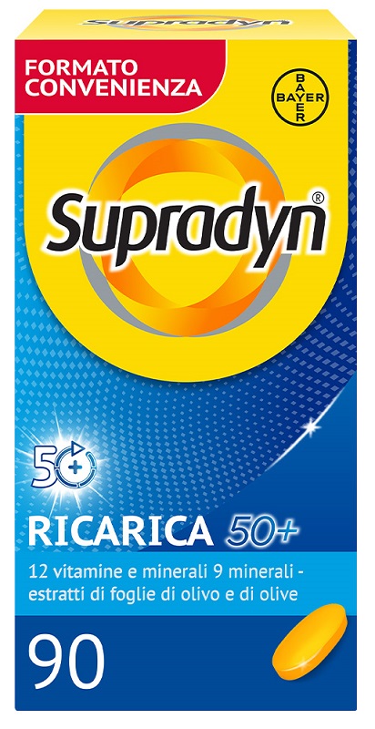 Supradyn Ricarica50+ Integratore Vitamine e Minerali Antiossidanti 90 Compresse